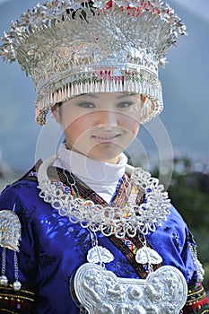 Chinese Miao nationality girl