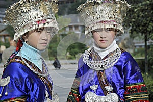 Chinese Miao nationality girls