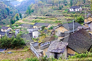 The chinese miao nationality wooden house