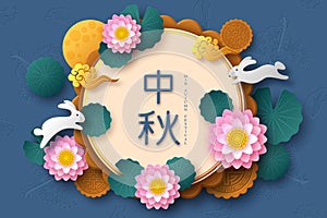 Chinese Mid Autumn festival banner.