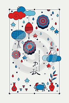 Chinese mid autumn festival symbol design
