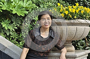 Chinese middle aged woman