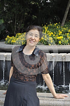 Chinese middle aged woman