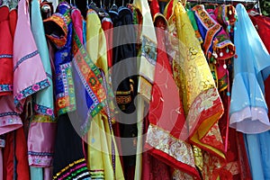 Chinese minority colorful clothes