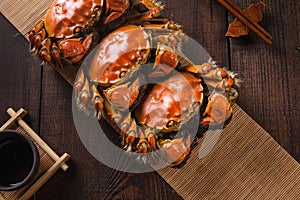 Chinese mitten crab is a delicious food