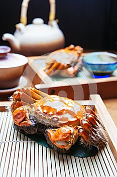 Chinese mitten crab food asia