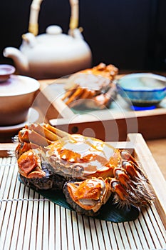 Čínština rukavice krab jídlo asie 