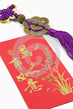 Chinese money wallet and decoration