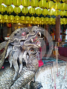 Chinese mythical creatures on incense burners