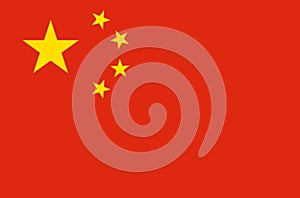 Cinese bandiera ufficiale bandiera da accurato colori 