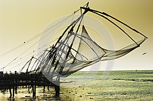 Chinese nets in Kochi photo