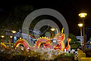 Chinese New Year 2012 Dragon Sculpture on Bridge