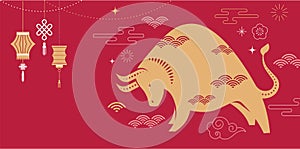 Chinese new year 2021 year of the ox - Chinese zodiac symbol