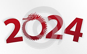 Chinese new year 2024 year of the Dragon. Chinese Zodiac-Dragon