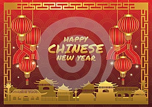 chinese new year art vector banner dsign