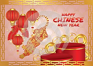 chinese new year art vector banner dsign