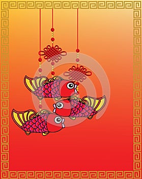 Chinese New Year auspicious fish ornament.