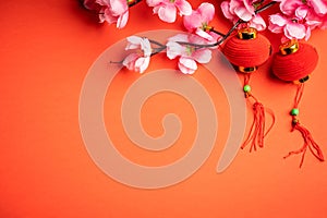 Chinese New Year background, red background