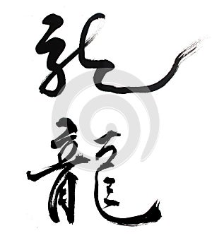 Chinese New Year Calligraphy mean Dragon