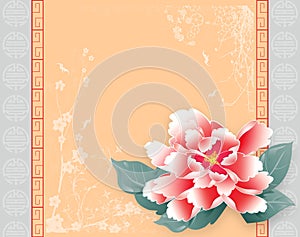 Chinese New Year Card Peony