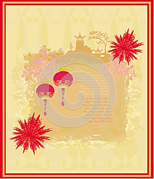 Chinese New Year card - Traditional lanterns