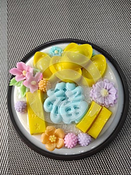 Chinese new year of Coconut milk jelly cake