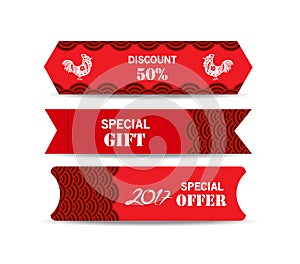 Chinese new year design elements. Chinese tags for sale