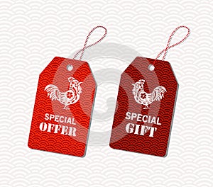 Chinese new year design elements. Chinese tags for sale