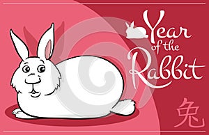 Chinese New Year design with funny rabbit character