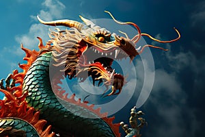 chinese new year dragon furious monster