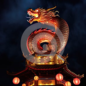 chinese new year dragon furious monster
