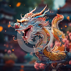 chinese new year dragon furious monster