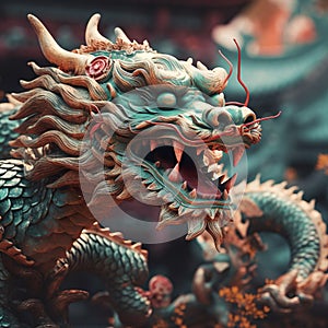 chinese new year dragon furious monster