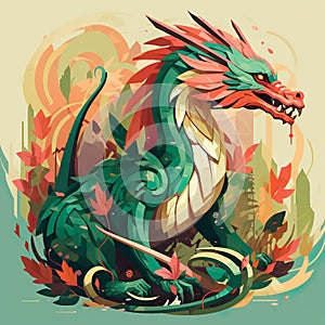 chinese new year dragon illustration