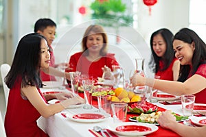 Chinese New Year family celebration
