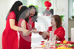 Chinese New Year family celebration