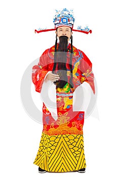 Chinese New Year! god of wealth share riches and prosperity