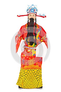 Chinese New Year! god of wealth share riches and prosperity