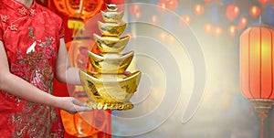 Chinese new year gold ingot