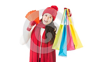 Chinese new year is happy shopping holiday