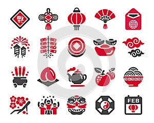 Chinese new year icon set
