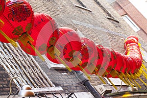 Chinese New Year lantern decoration of the street