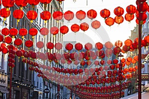 Chinese New Year lantern decoration of the street