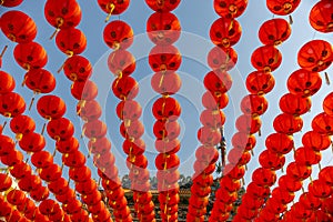 Chinese new year lanterns in china town