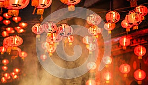 Chinese new year lanterns in chinatown.