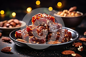 Chinese new year nian gao rice cakes with sticky texture and cultural significance, sliced