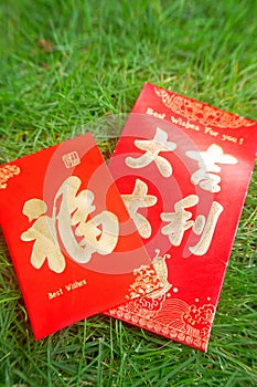 Chinese new year red packets photo