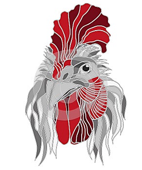 Chinese new year 2017, rooster head