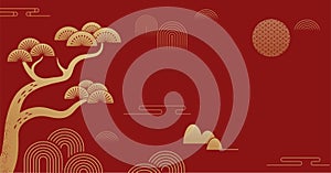 Chinese new year 2022 year of the tiger - Chinese zodiac symbol, Lunar new year concept, modern background design