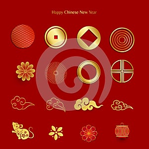 Chinese new year typographical background design
